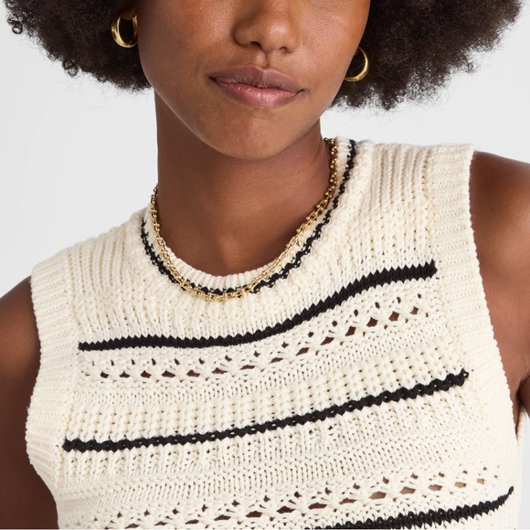 Madewell Sweaters - NWT Madewell Striped Sweater Vest in 100% Cotton in Size Small